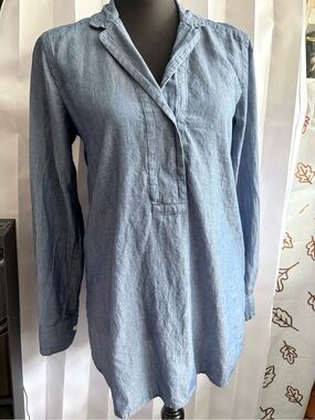 LOFT Light Blue Chambray Shirt Top
